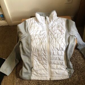 White and Gray Quilted Jacket